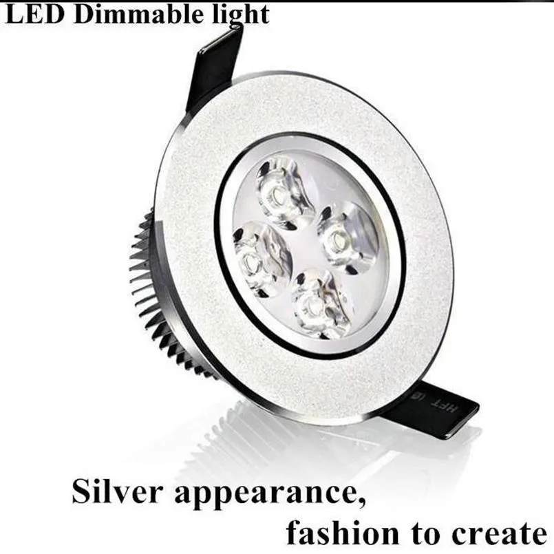 Yüksek Güç Dimmabable 9W 12W 15W LED gömme tavan ışıkları duvar ışık sıcak saf beyaz led downlights spot ışığı lambası2533