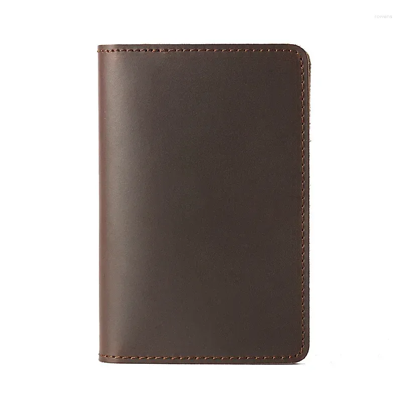 Porte-cartes porte-monnaie hommes femmes porte-carte bancaire étui Vintage en cuir véritable à la main passeport organisateur sac à main