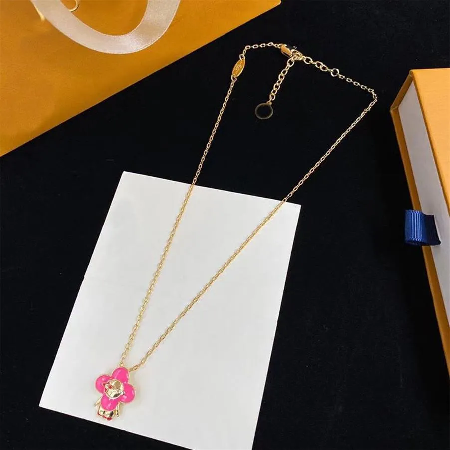 Brand New Chihuahua Pendant Necklace Classic Luxury Designer Necklace for Women High Quality Stainless Steel Plating 18K Gold Neck283I