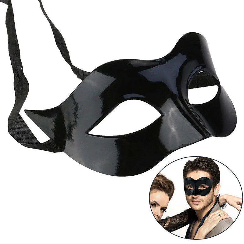 Zorro Masquerade Plastic Celebrity Eye Maski puste mecz Cosplay Mężczyźni Eva Halloween świąteczne kostiumy weneckie impreza nocna klub nocny