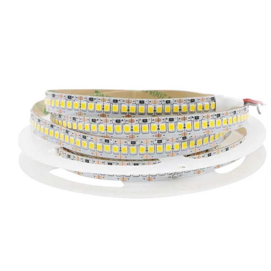 Bande LED non étanche, DC12V, 5m, Flexible, SMD 2835, 240Led M, blanc chaud, 1200LED, rouleau de bande LED Extra brillante, 225Z