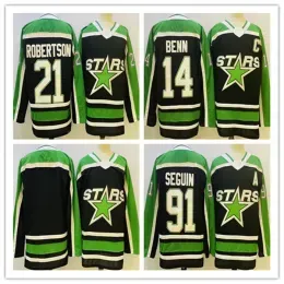 CUSTOM Dallas''Stars''Custom #91 Tyler Seguin Hockey 2023 Stars Reverse Retro Jersey Jamie Benn 21 Jason Robertson Joe Pavelski Braden Holtb