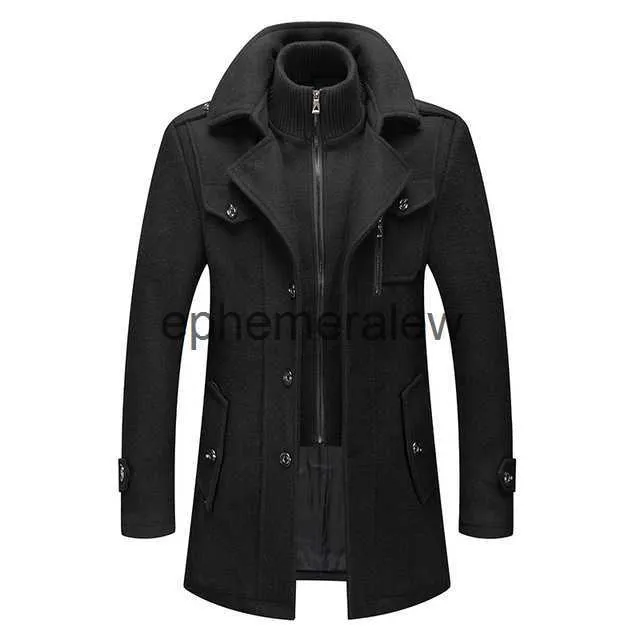 Men's slim fit wool coat hotsell