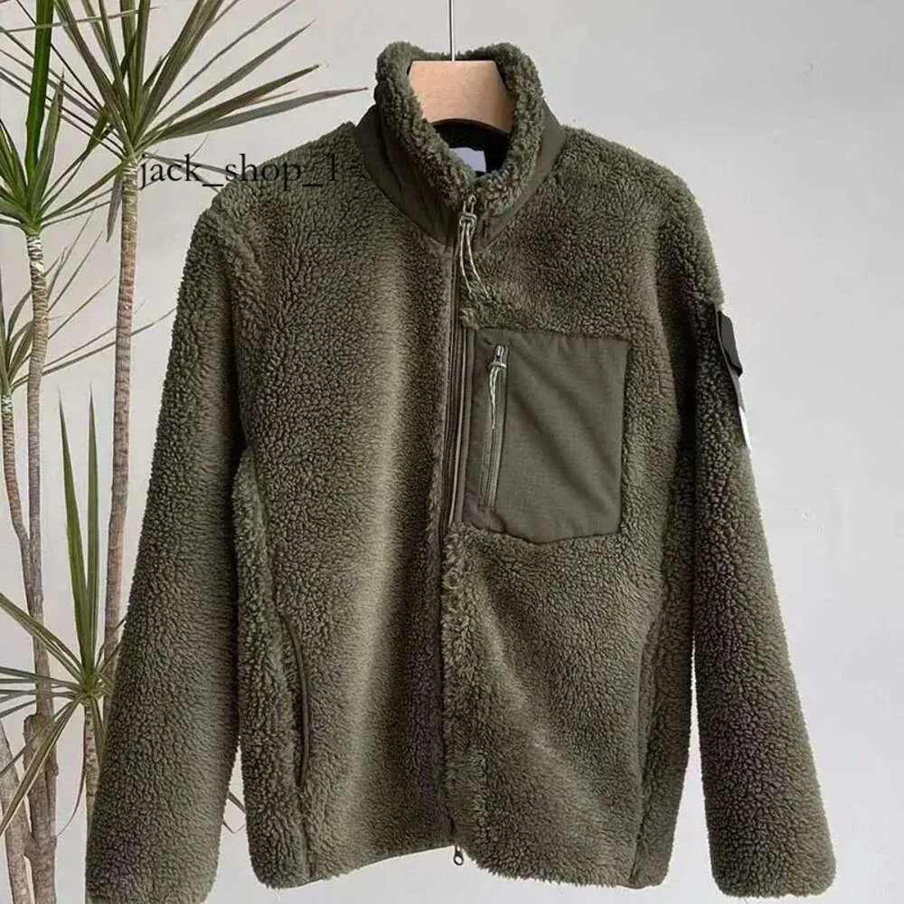 Stones Island Designer Mens Jacket Vintage Lamb Wool Stones Island Jacka Womens bröstficka Workwear Stone Jacket Coat Couples Warm 827