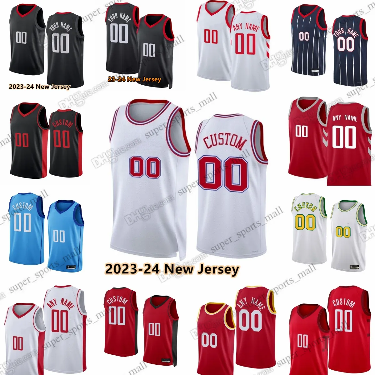 Custom Printed 2023 24 New Basketball Jerseys Fred VanVleet Dillon ...