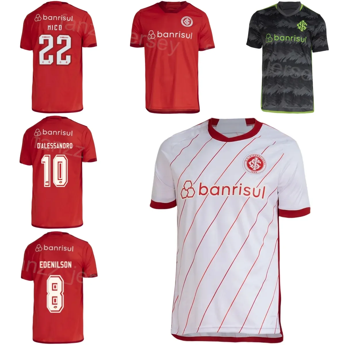 Men 23-24 Soccer SC Internacional 9 Luiz Adriano Jersey Club Team 28 Pedro Henrique 8 Bruno Henrique 10 Alan Patrick 16 Fabricio Bustos Football Shirt Kits Uniform