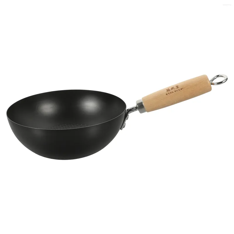 Pans Round Bottom Wok Cookware Accessories Frying Pan For Stoves Gas Cooker Everyday Electromagnetic Kitchen Supply