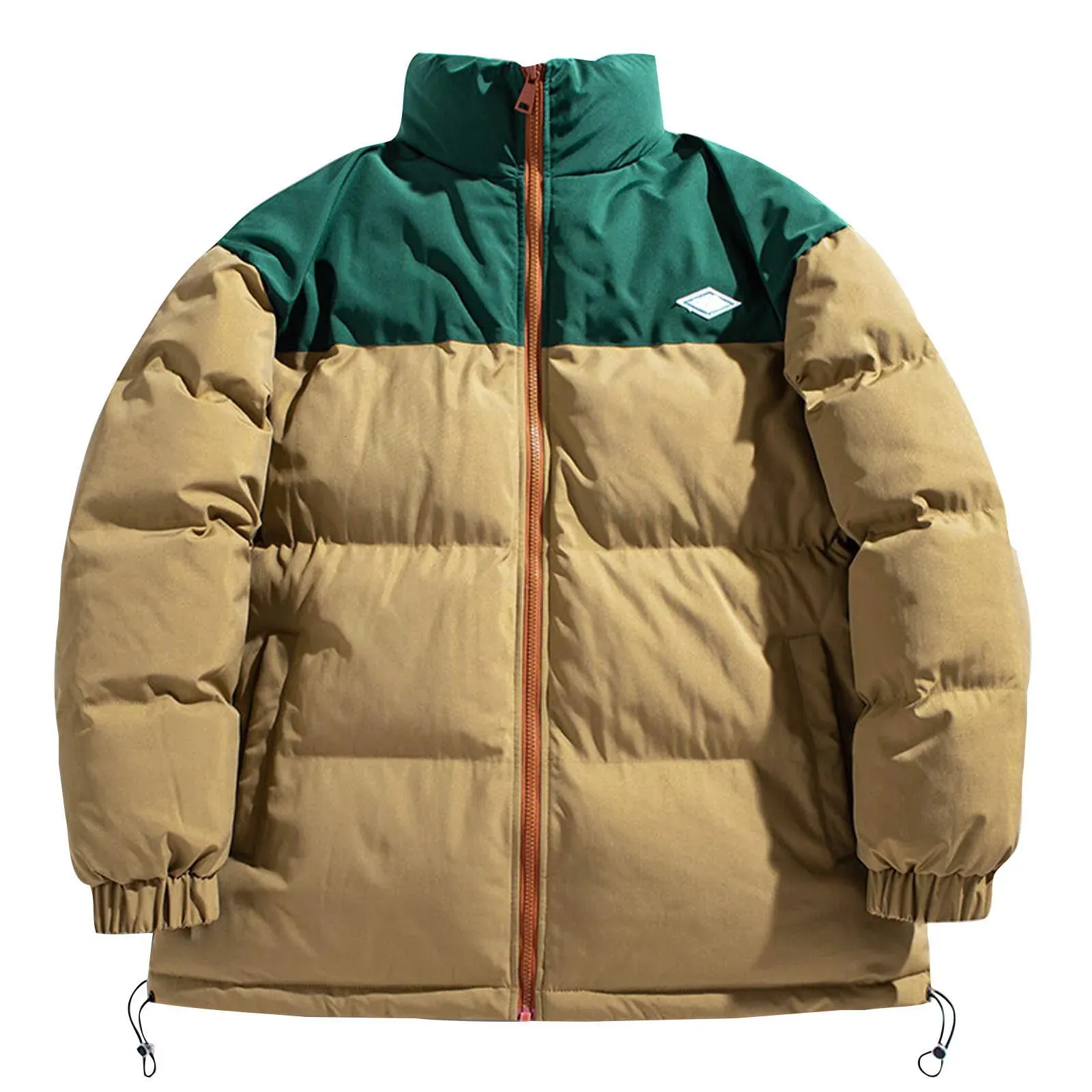 Heren Donsparka's 2023 Winterjas Mannen Mode Warm Dikker Puffer Heren Patchjassen Vintage Bovenkleding Man Harajuku streetwear Herfst 231214