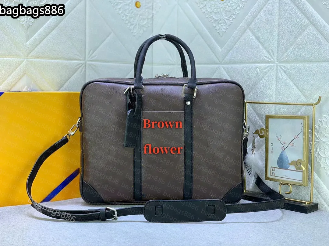 Top Quality Cowhide Men HandBags Briefcase Business Bag Designer Laptop Bag Large Capacity Satchel laptop designer handbag Shoulder Bags M46457 M40445 M40444