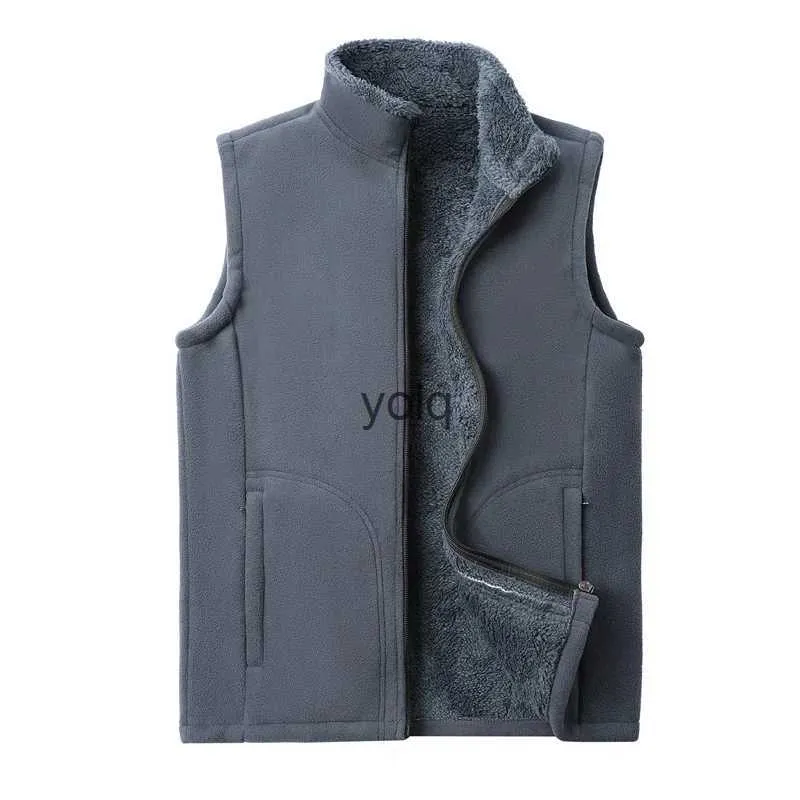 Gilets pour hommes Plus Taille Cachemire Hommes Sans manches V Jaets Mode Laine Mâle Coton Rembourré Manteaux Chauds Gilets Cloing 8XLyolq