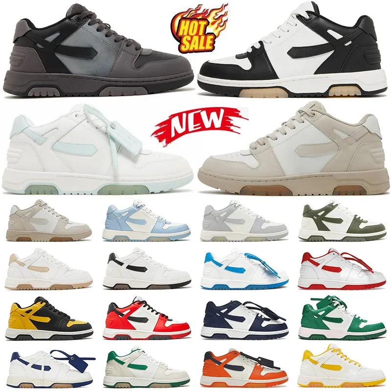 2024 zapatos al aire libre fuera de la oficina hombres mujeres tops bajos zapatillas de deporte de plataforma offs-white negro rojo vintage cuero desgastado entrenadores para hombre zapatillas deportivas para hombre