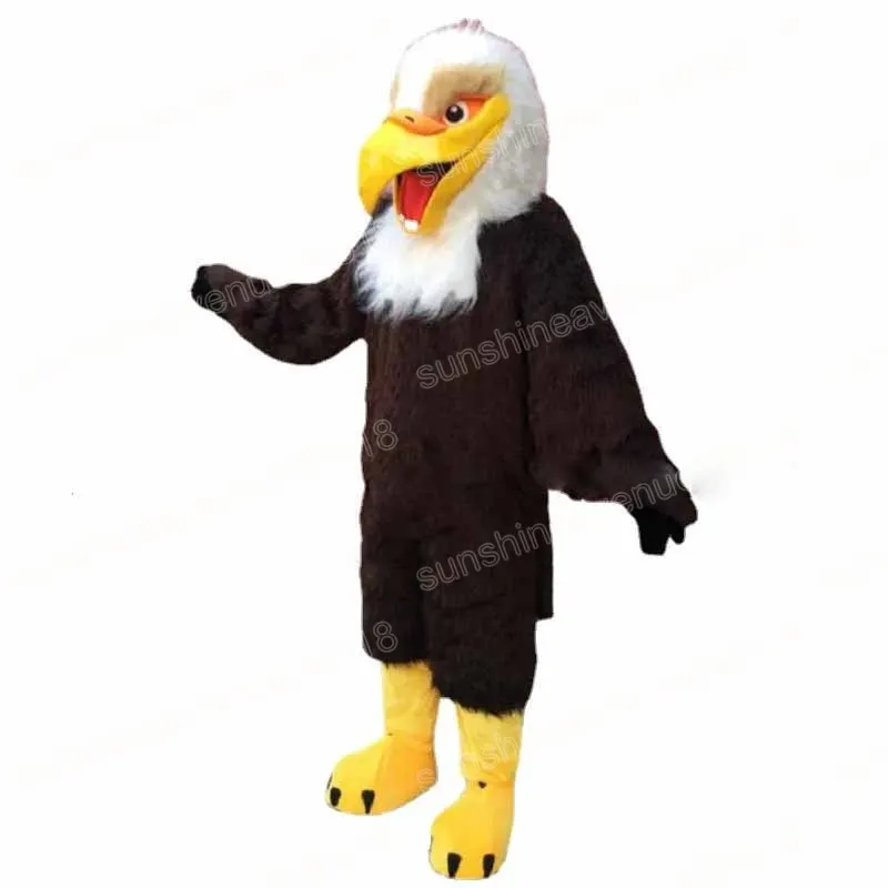 Adult Brown Eagle Mascot Costume Unisex Cotton Full Sleeve for ...