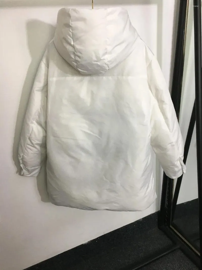 女性用トレンチコート2023秋と冬の温かいかわいいソフトパフジャケット