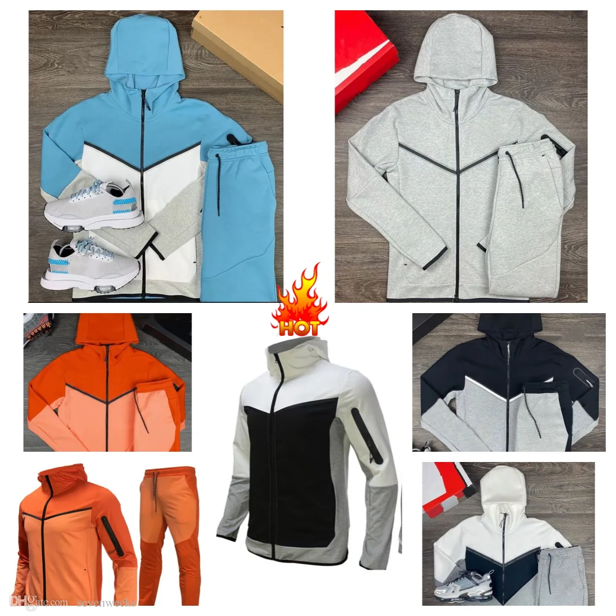 Chándal para hombre conjunto técnico diseñador sudadera con capucha traje deportivo baloncesto fútbol rugby de dos piezas con sudaderas con capucha de manga larga para mujer chaqueta pantalones primavera otoño s-3XL