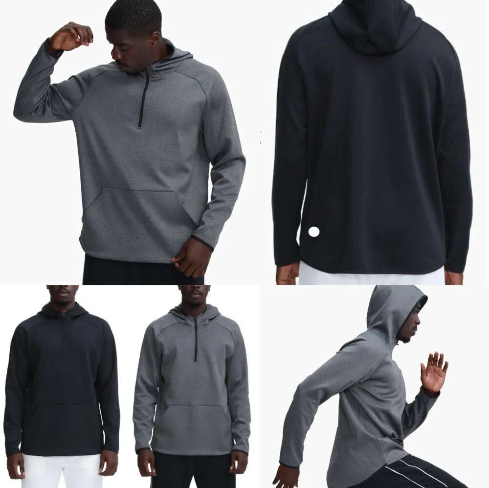 LU- 372 Men Hoodies outdoor Pullover Sports Long Sleeve Yoga Wrokout Outfit Mens Loose Jackets Sweater Training Fitness Clothes 5512ESS