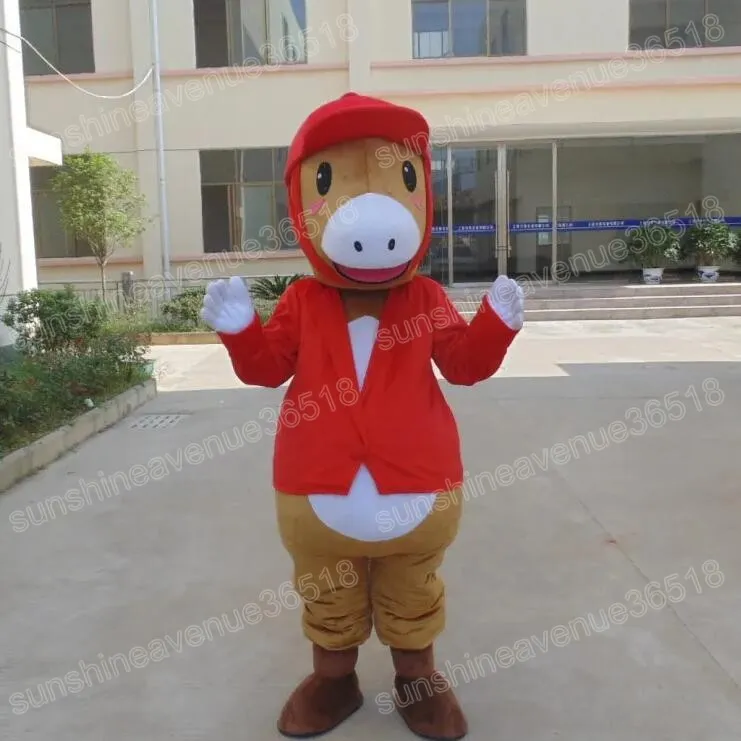 Adult size Horse Mascot Costume Cartoon theme character Carnival Unisex Halloween Carnival Adults Birthday Party Fancy Outfit For Men Women