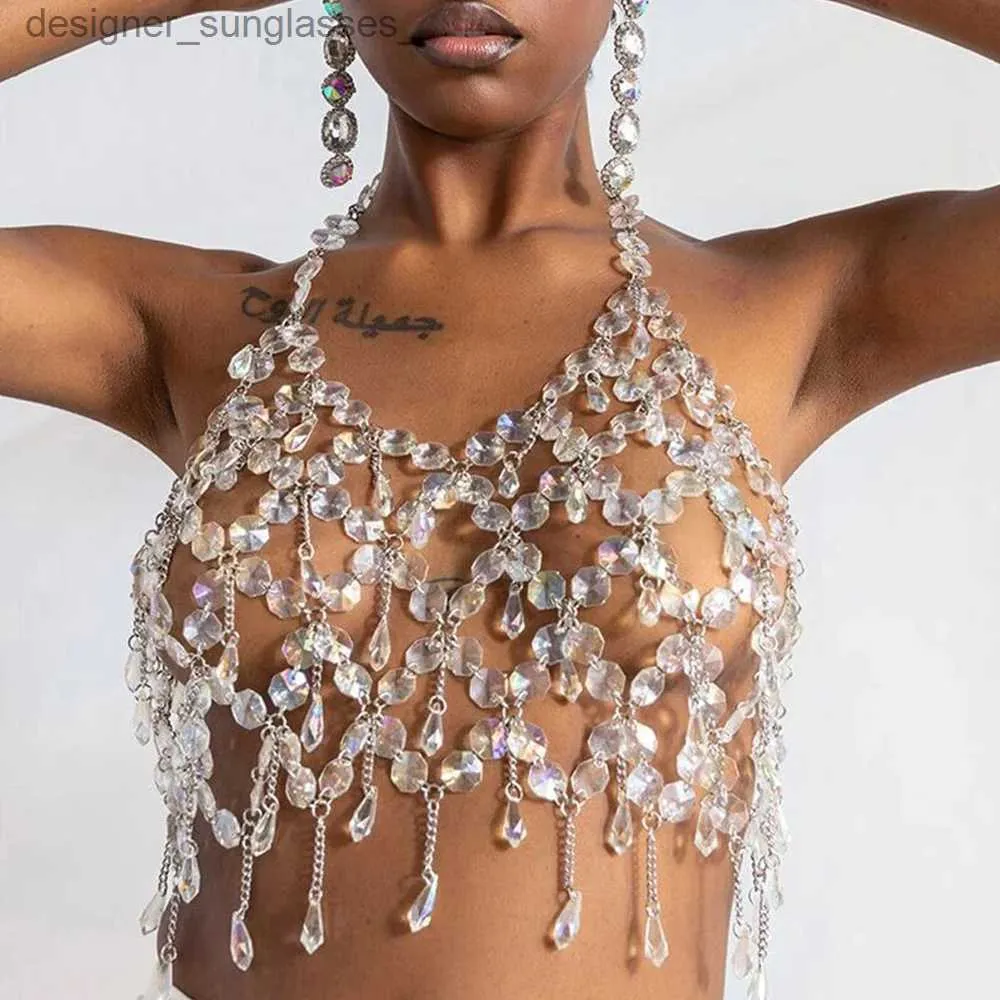 Diğer Moda Aksesuarları Stonefans Blow Bling Kristal Sütyen Zinciri Kadınlar İçin Seksi Çamaşırı Çılgın Aksesuarlar Bikini Bo Zincir Elbise Parti Partisi Jewelryl231215