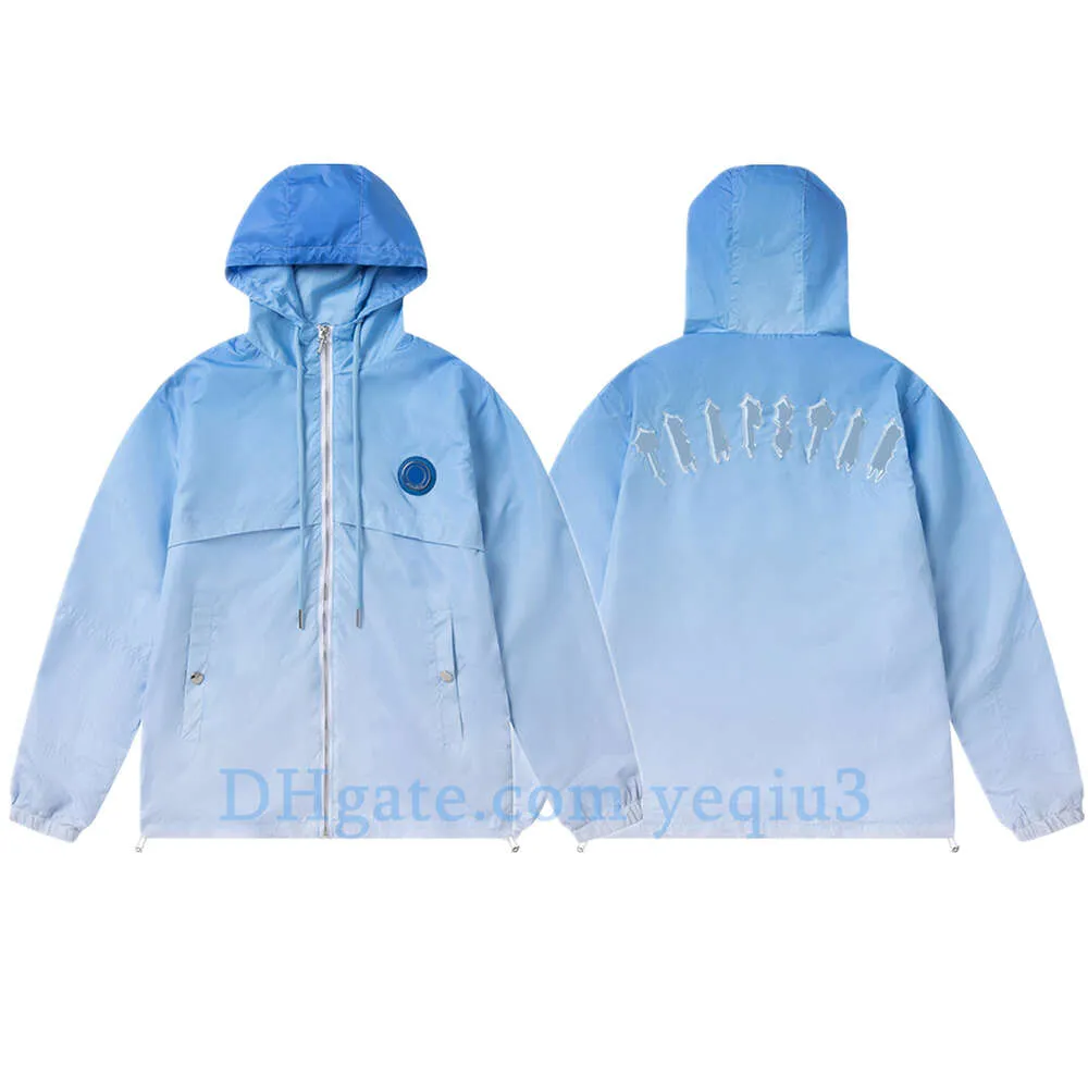 Mens light top blue windbreaker jacket