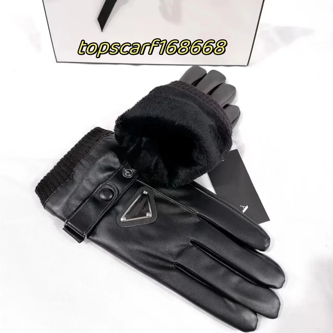 Vingerhandschoenen Modeontwerper Leren Handschoenen Schapenvacht Dames Winter Warm Zacht Vijf vingers