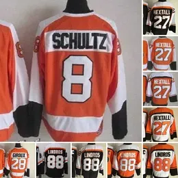 1967-1999 Movie Vintage CCM Ice Hockey 88 Eric Lindros Jersey Embroidery 27 Ron Hextall 26 Brian Propp 8 Dave Schultz 28 Claude Giroux Jerseys Retro