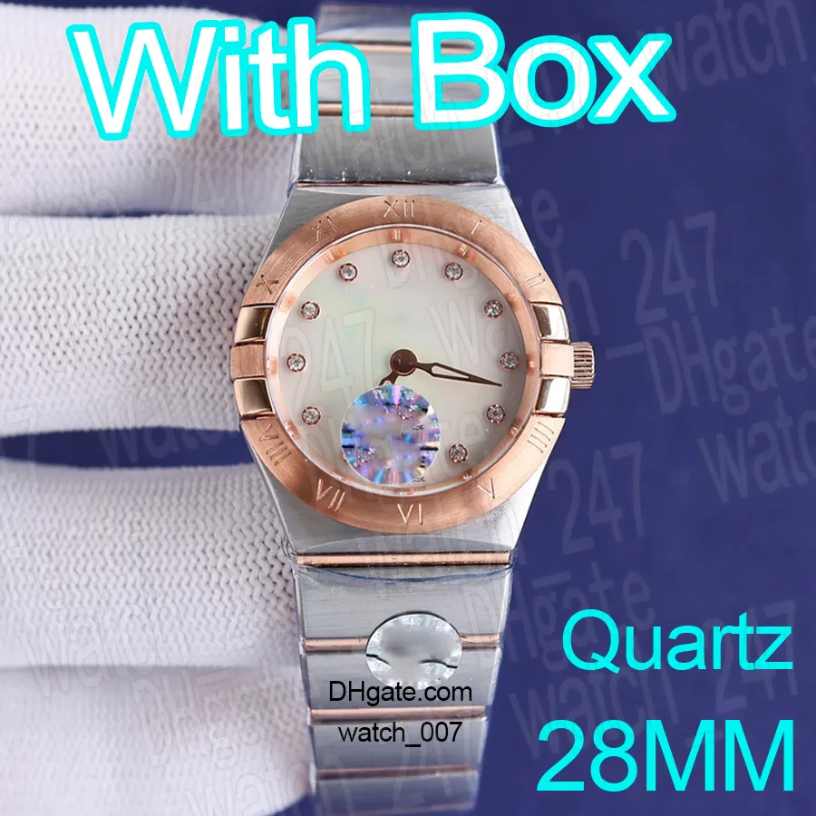 Fashion Luksusowe kobiety zegarek dla kobiet 28 mm kwarcowe Diamonds zegarki 316 Zespół ze stali nierdzewnej Sapphire Superclone Watches z wysokiej klasy Box TW Factory Montre de Luxe