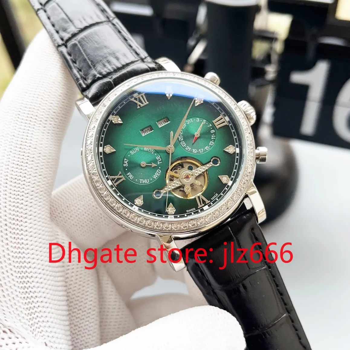 Zegarek męski mechaniczny zegarek luksusowy PP w pełni automatyczny ruch mechaniczny wodoodporny Sapphire Surfror, FS, FS