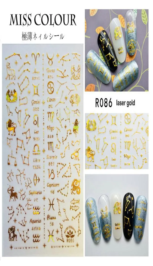 Nail Sticker Constellation Sign Horoscope Star 3D Selfadhesive Extremely Thin Waterproof DIY Selling Factory Whole4439184