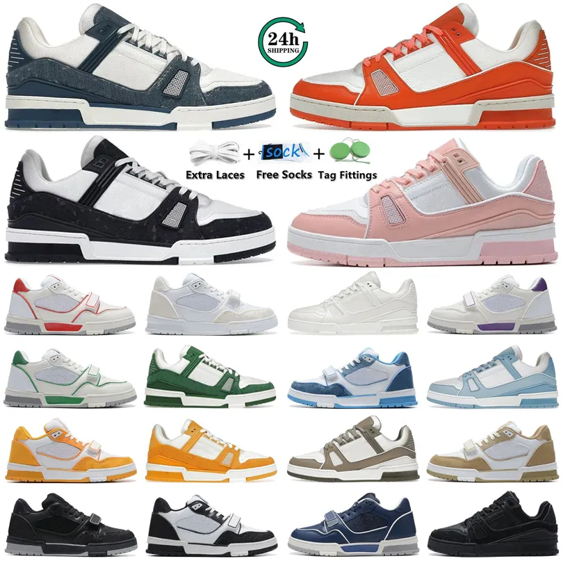 Schoenen dames ontwerper mannen casual leer veter veet suede zwart wit roze rood blauw geel groen heren dames trainers sport sneakers modeplatform schoen s