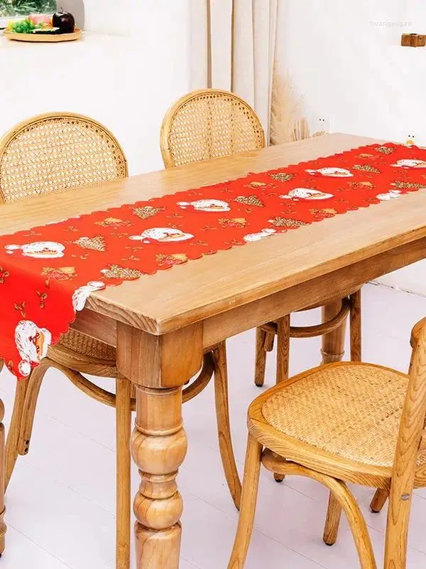 Tapeçarias Corredor de mesa de Natal 13x72 polegadas Toalha de mesa Capa de floco de neve Impressão de alta definição Tecido fácil de cuidar