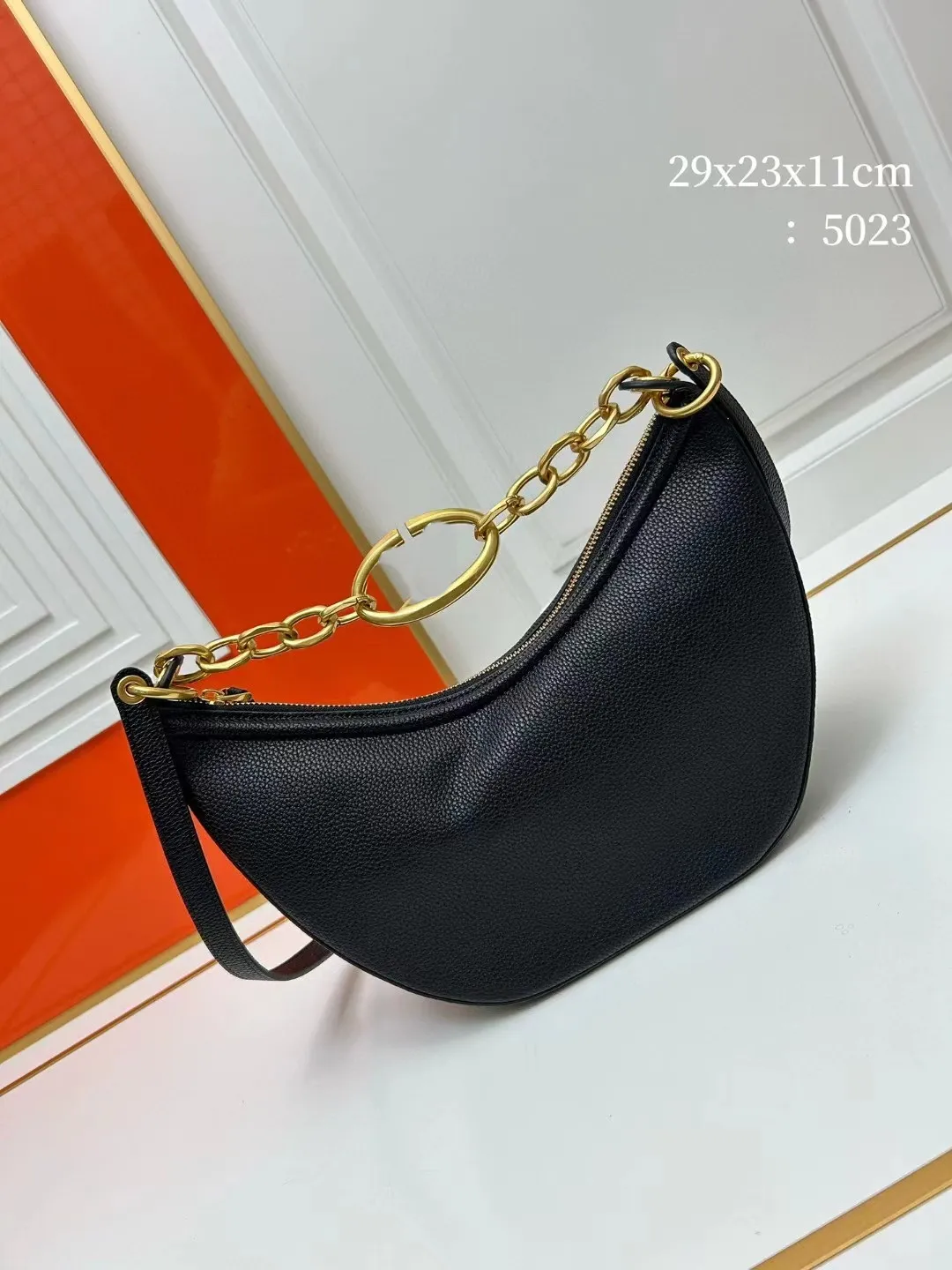 23 Chain leather handbag 10A handbag armpit bag elegant shoulder bag high-end women's bag versatile style luxury brand large capacity bag tn designer bag wallet bag AV