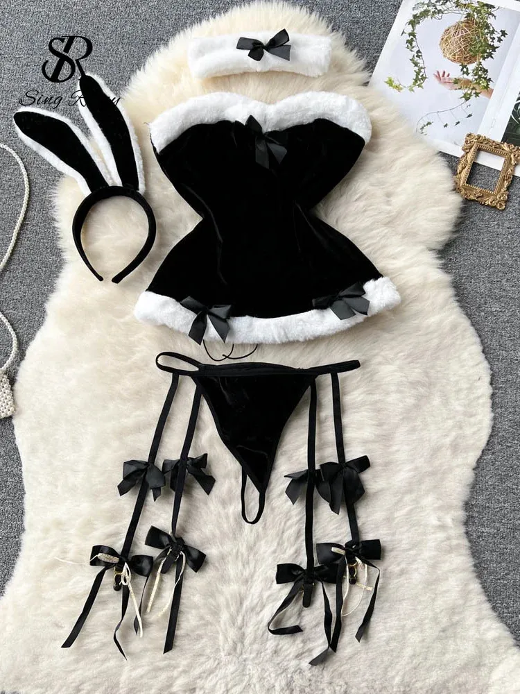 Sexy Bunny Costume Halter Lingerie Set Flirty... From Lang07, $9.48