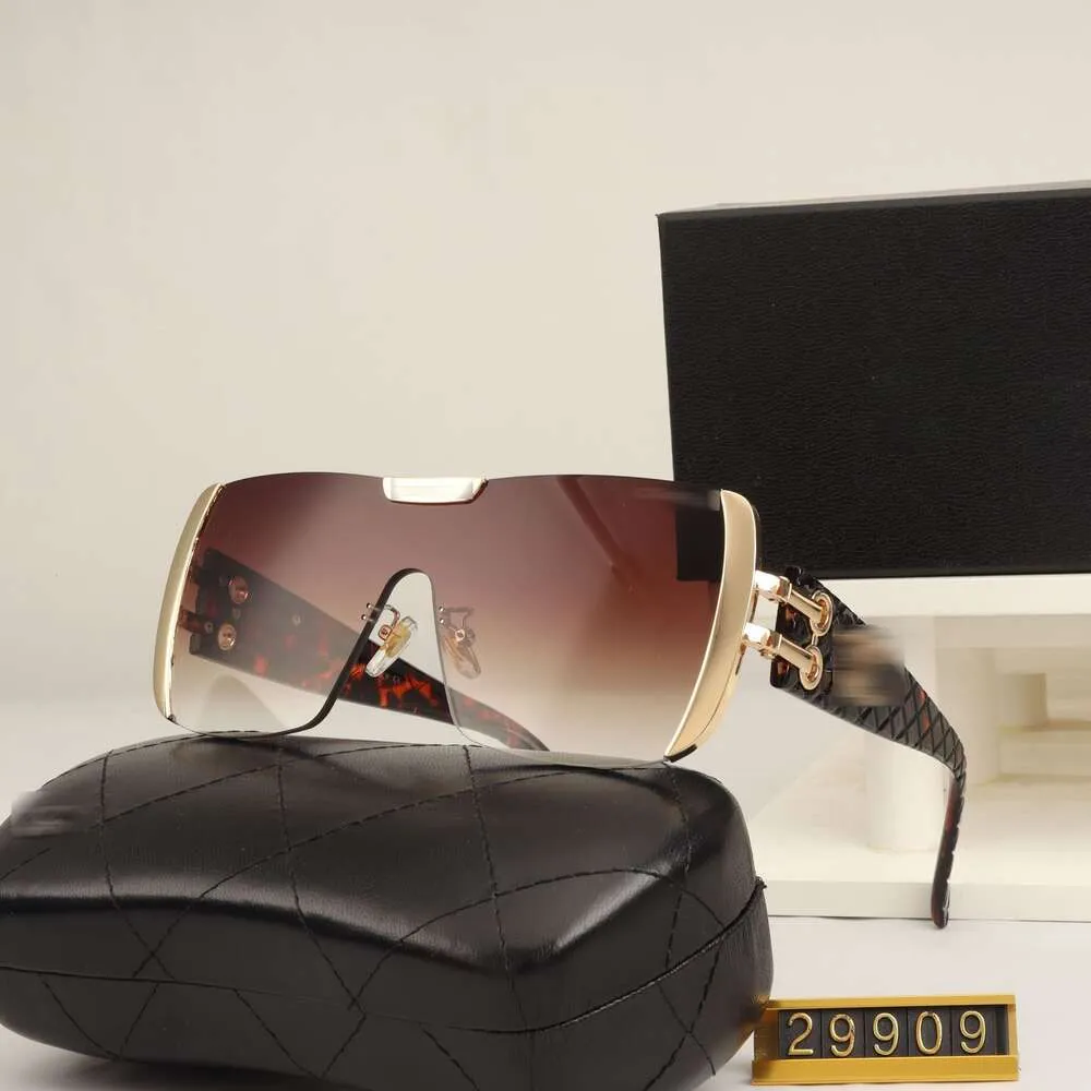 23 Новые солнцезащитные очки Xiaoxiangjia с безрамочными обрезанными краями Модные солнцезащитные очки в большой оправе Модный стиль INS Trade