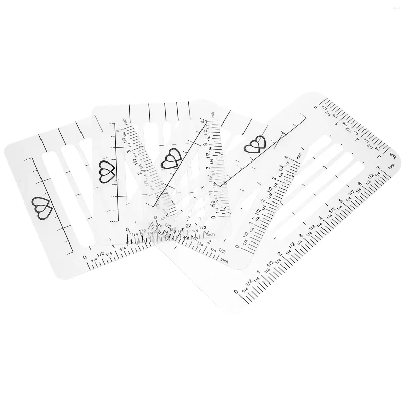 Garrafas de armazenamento 4 Pcs Diário Stencils Carta Moldes Lettering Envelope Planejador Guia de Endereçamento Modelo Plástico Criança Crianças Terno