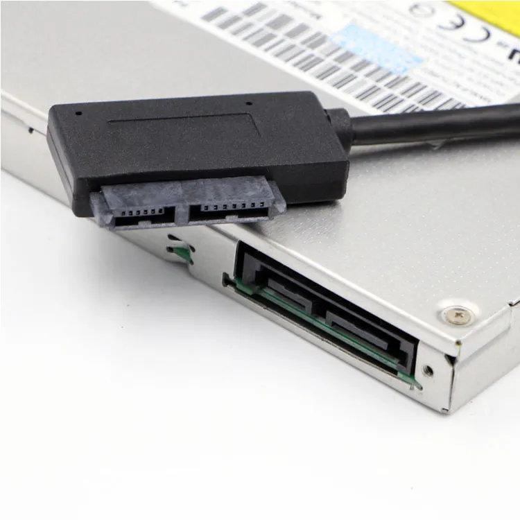 USB3.0 إلى MINI SATA II 7+6 13PIN محول محول المحول للكمبيوتر المحمول CD/DVD ROM Slimline Drive