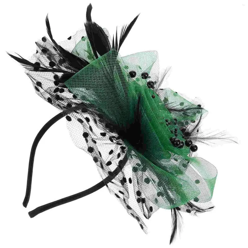 Bandanas Tea Party Hat Hat Bride Headpiece Women Bankiet nakrycie głowy Bridal Tiara sztuczny fascynator opaska na głowę moda