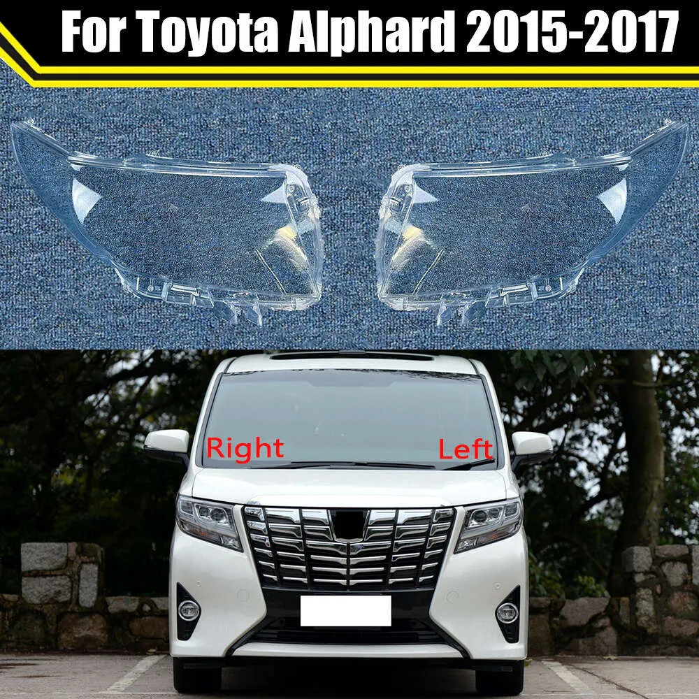 Dla Toyota Alphard 2015 2016 2017 przezroczystą osłonę reflektorów Lampa Lampa Lampa przedniego reflektora