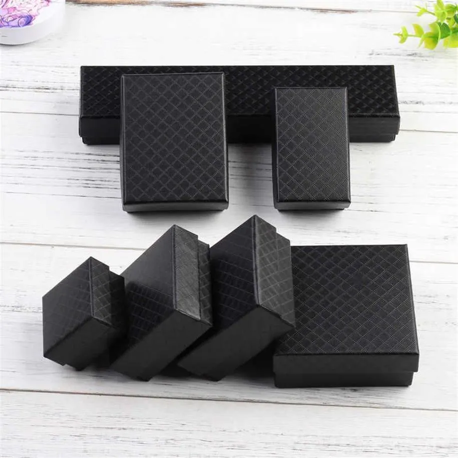 24pcs Jewelry Box for Necklace Earrings Ring Bracelet Box Engagement Christmas Gift Packaging Paper Jewellery Organizer Display 21296A
