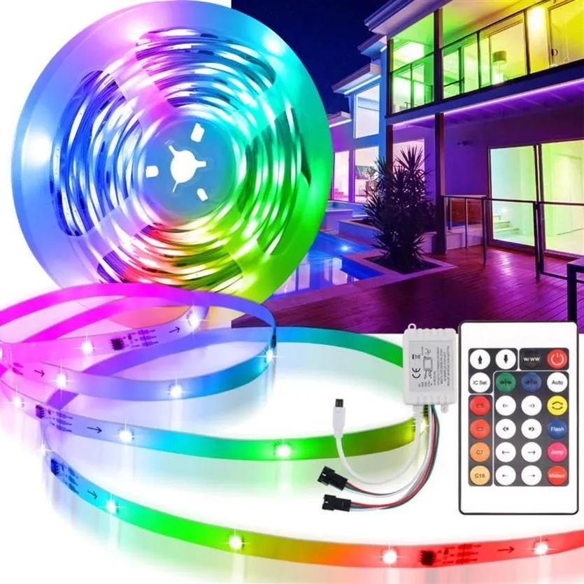 Strips WS2811 Tuya WIFI LED bande individuellement adressable RGBIC bande flexible 12V 5M 10M rêve couleur TV rétro-éclairage lampe décor pour 266w