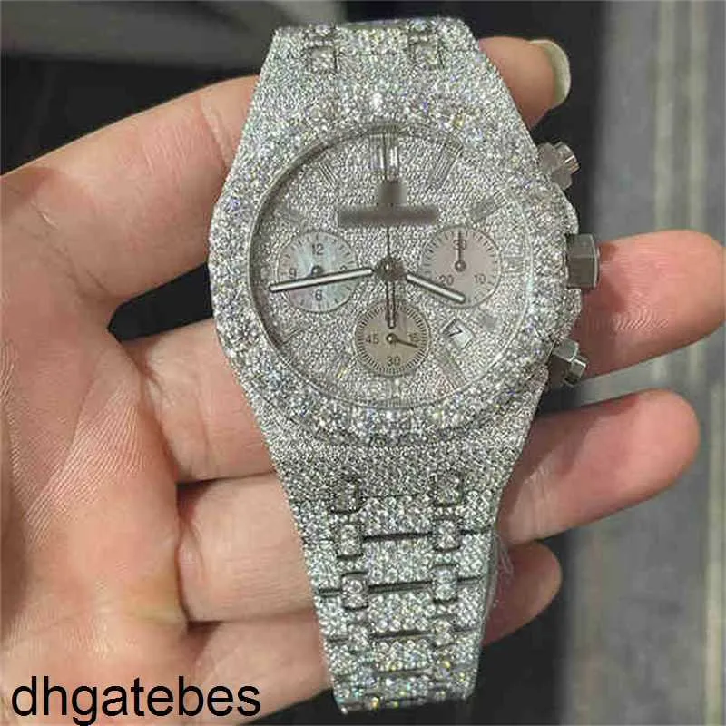 Piquet Audemar akzeptieren Anpassungsgerichtsanpassungswache 2A95 Männer Luxus Uhr ECED OUT VVS Watch Bling Diamond hohe Qualität