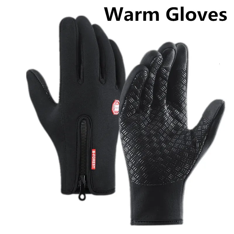 Sports Gloves Cycling Winter Outdoor Touch Screen Autumn Men Women Plus Velvet Warmth Water Repellent Riding Windproof Glove 231215