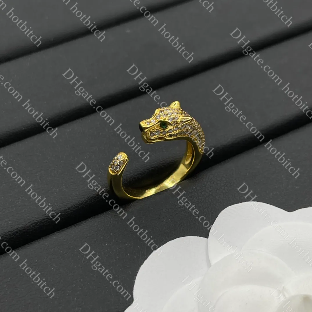 Bague léopard de haute qualité pour femmes, bague de styliste, bague de fiançailles de luxe, bijoux en diamant, cadeau de saint-valentin et de noël, vente en gros