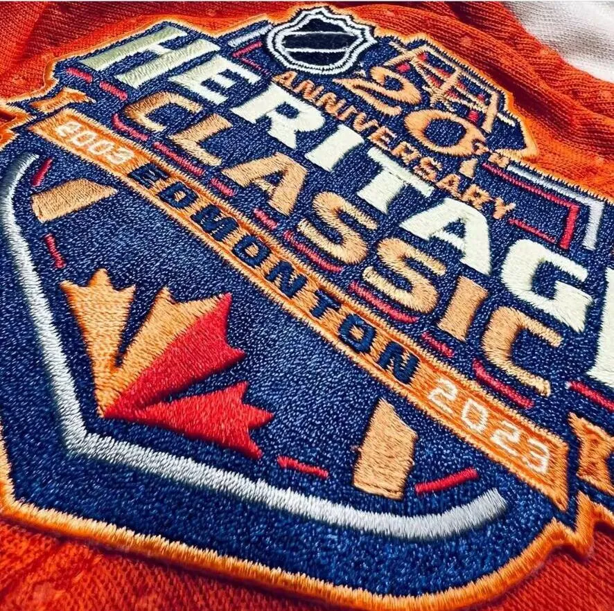 97 Connor McDavid 2023 Heritage Classic Oilers Jersey Edmonton Leon Draisaitl Ryan Nugent-Hopkins Evander Kane Dylan Holloway Stuart Skinner Jason Demers Bouchard