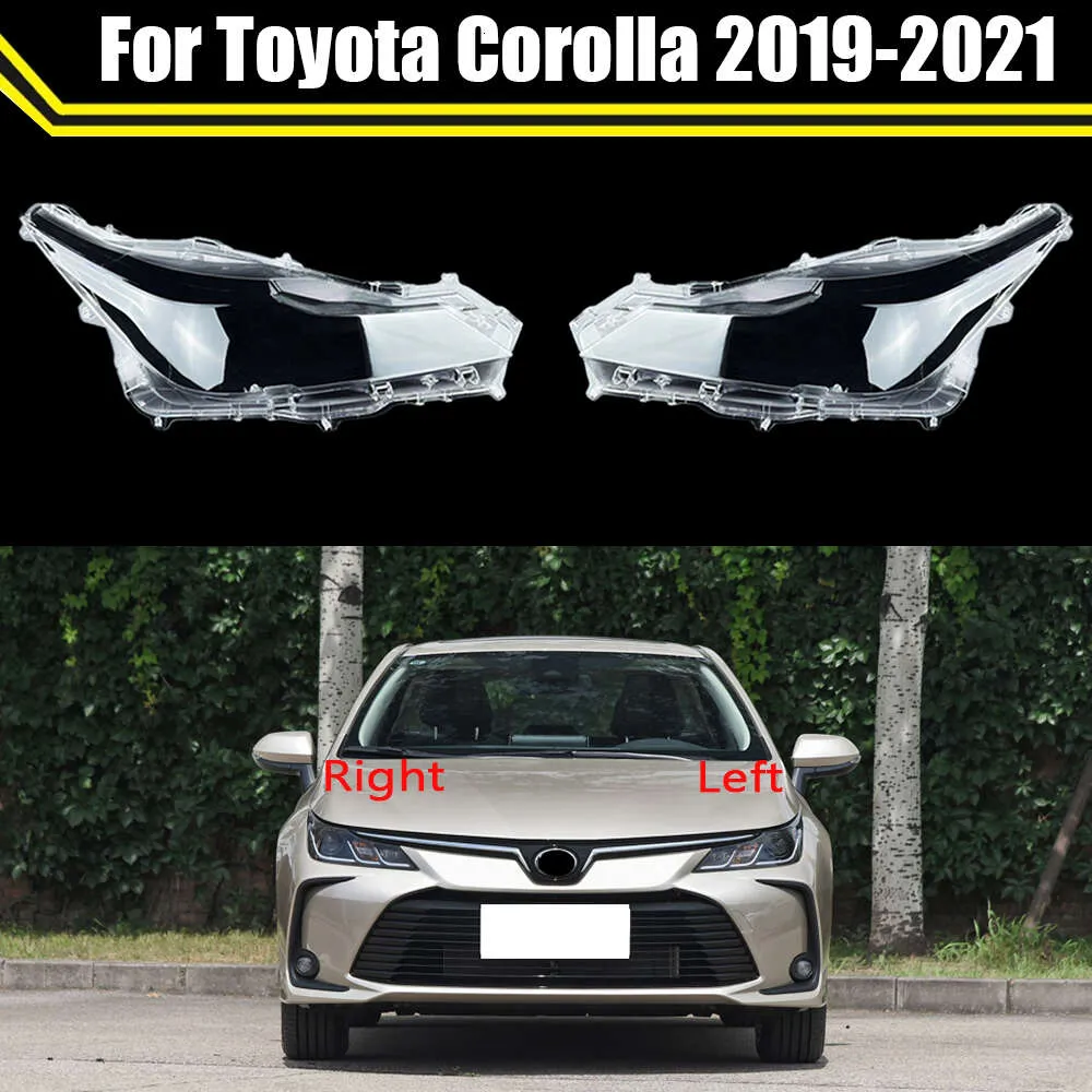 Передний абажур автомобиля, чехол для фары для Toyota Corolla 2019 2020 2021, автомобильный стеклянный чехол для линз, прозрачный корпус фар