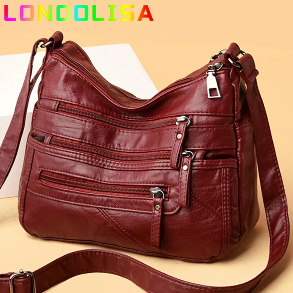 Sacos de noite de alta qualidade mulheres de couro macio ombro multicamadas bolsos clássico crossbody saco de luxo designer bolsas e bolsas 231215