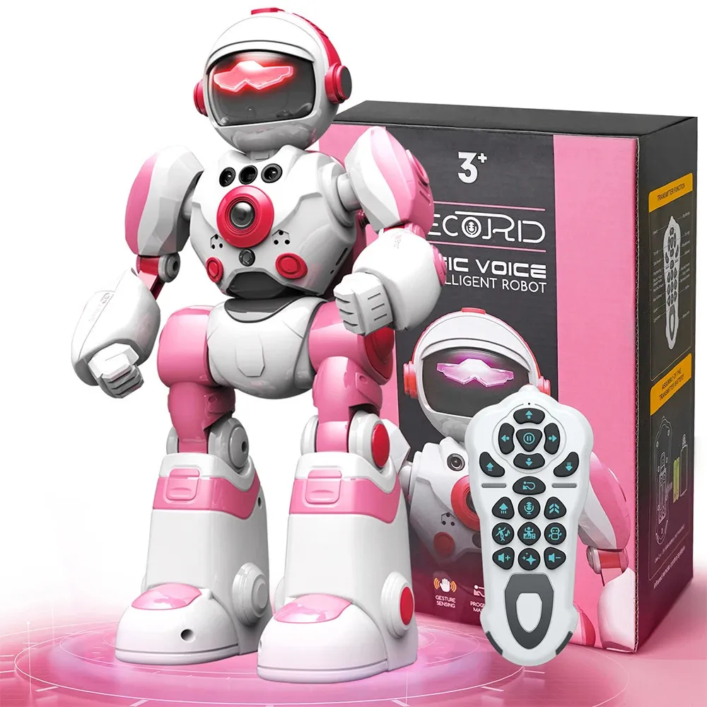 RC Robot Rc jouets pour enfants Intelligent voix télécommande programmation geste détection électronique cadeau de noël 231215