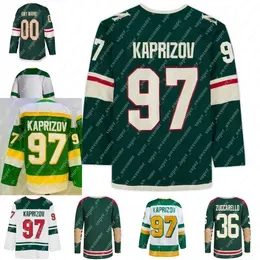 97 Kirill Kaprizov Jersey Marcus Foligno Matthew Boldy Mats Zuccarello Kevin Fiala Joel Eriksson Ek Jared Spurgeon Matt Dumba