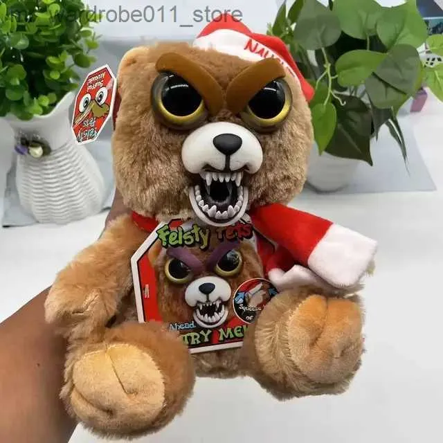 ぬいぐるみ 怒った表情 茶色い髪 Plush Dolls Feisty Pets Funny Face Changing Soft Toys