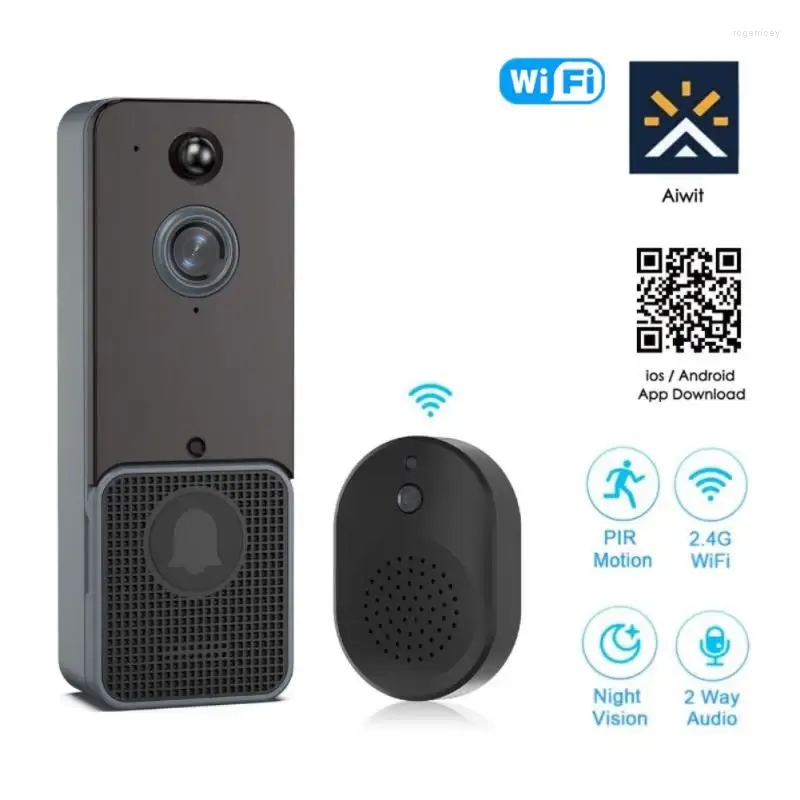 Doorbells Aiwit Smart Life Video Doorbell Outdoor Wireless Door Bell WiFi Camera