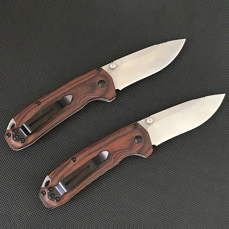Wooden Handle Liome 15031 Folding Knife Outdoor Camping Tactical Saber Survival Self-defense EDC Pocket Knives