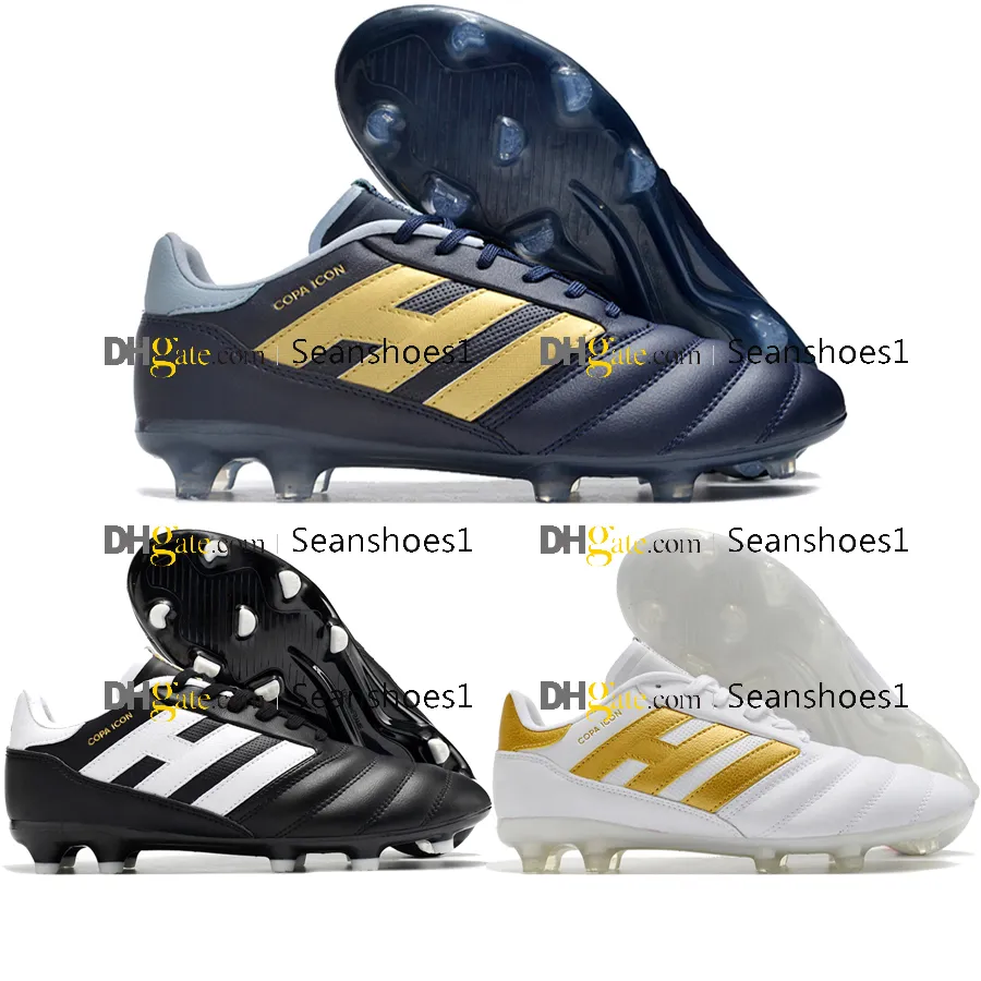 Sac cadeau Bottes de football de qualité Copa Mundial.1 Icon FG Chaussures de football d'entraînement pour hommes Terrain ferme Cuir souple Confortable Classique Rétro Crampons de football Taille US 6.5-11